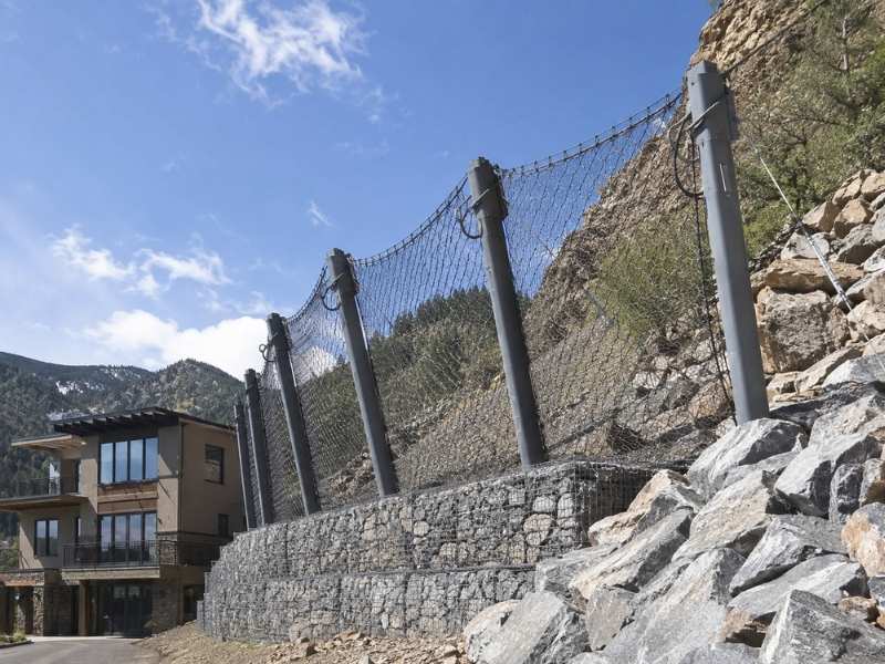 Construction design for rockfall protection near an occupied building in Colorado Springs
